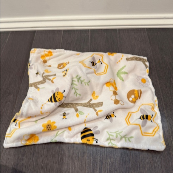 Infant Baby Toddler Bumble Bee Yellow Bee Baby Blanket Lovey - Picture 4 of 4